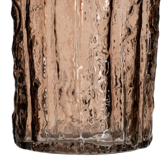 Vase en verre marron