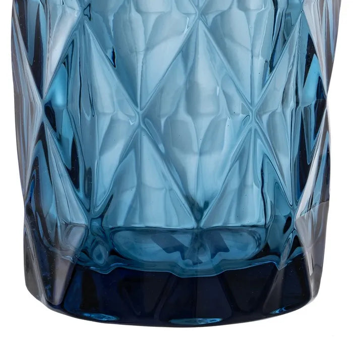 Verre cristal bleu